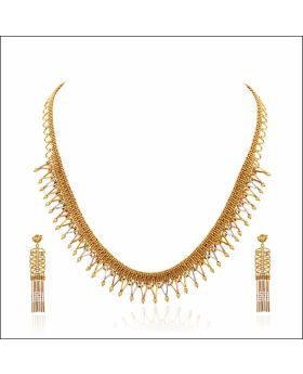 Opulent Two-Tone Italian Style Gold Necklace Set