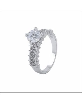 Sparkling Magnificence Silver Ring
