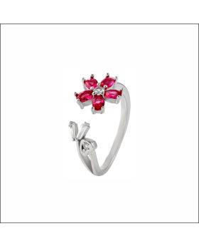 Floral Blossom Sterling Silver Ring