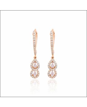 Sparkling Teardrop Diamond Earrings