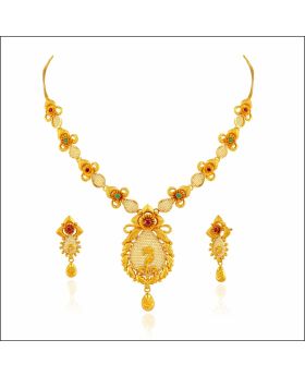 Blossoming Mirage Gold Necklace Set
