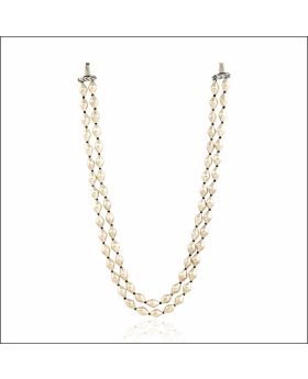 Vintage Charm Silver Wax Bead Maala