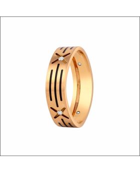 Enigmatic Cross Rose Gold Ring
