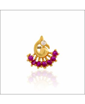 Scintillating Gold Nose Ring
