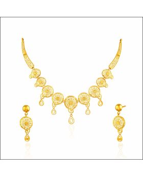 Ethereal Allure Gold Necklace Set