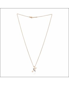 Entrancing Alphabet N Diamond Pendant