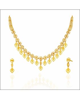 Regal Bloom Gold Necklace Set