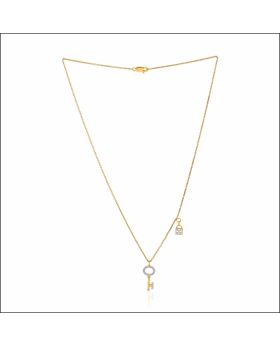 Captivating Lock and Key Diamond Pendant