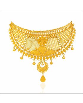 Traditional Marvel Gold Necklace Set