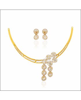 Luminous Drop Gold Necklace Set