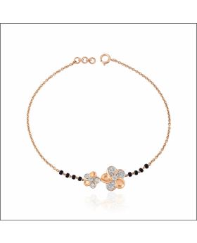 Delicate Blooms Diamond Mangalsutra Bracelet