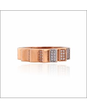 Enigmatic Ridges Rose Gold Ring