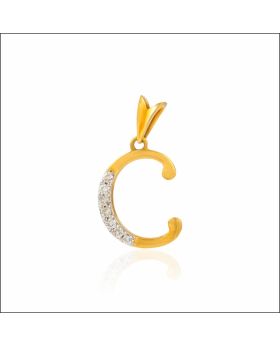 Captivating Alphabet C Diamond Pendant