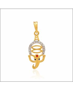 Graceful Ganesha Diamond Pendant