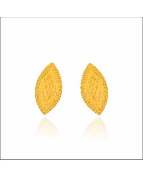 Petite Leaf Gold Earrings