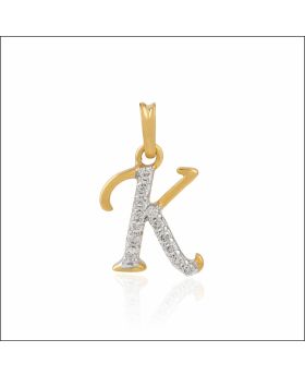 Enthralling Alphabet K Diamond Pendant