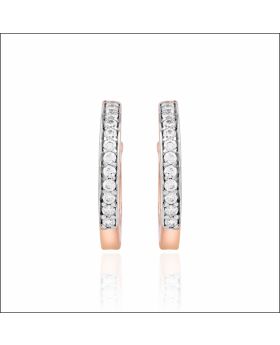 Contemporary Style Rose Gold Bali Earrings