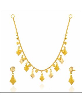 Enigmatic Elegance Gold Necklace Set