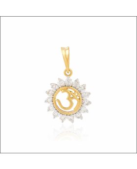 Divine Spark OM  Diamond Pendant