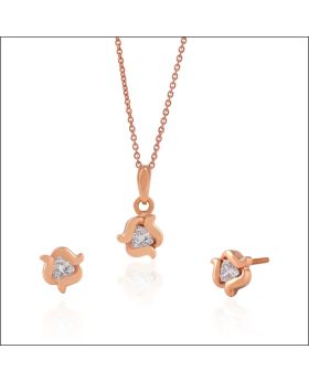 Sparkling Radiance Rose Gold Pendant Set