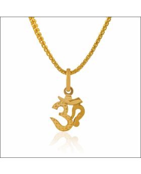 Shimmering OM Gold Pendant