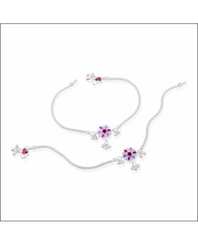 Dusk Radiance Silver Payal
