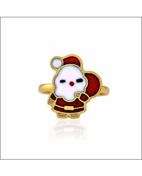 Cheerful Santa Gold Ring