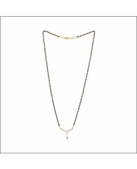 Traditional Captive Diamond Mangalsutra Locket