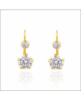 Modern Glory Yellow Gold Earrings