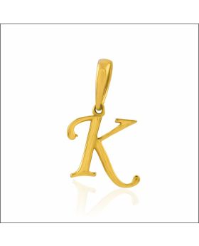 Enchanting Alphabet K Gold Locket