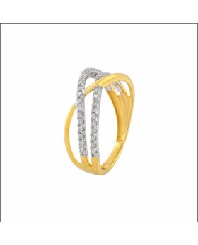 Opulent Criss-Cross Diamond Ring