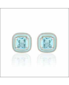 Stellar Halo Design Sterling Silver Stud Earrings