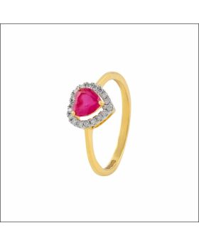 Charming Heart Motif Diamond Ring