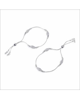 Sleek Radiance Adjustable Silver Anklet