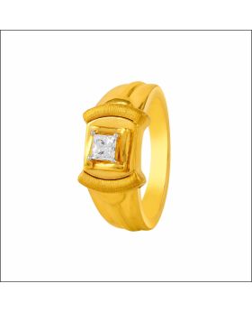 Crowned Chest Gold Ring