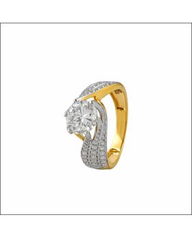 Radiant Flow Solitaire Diamond Ring