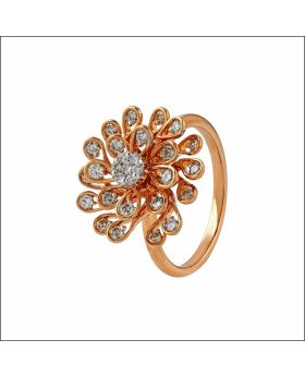Blooming Floral Design Diamond Ring