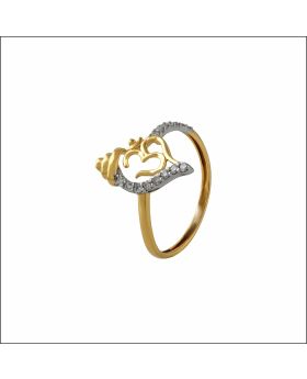 Heritage Inspired Om & Shankh Diamond Ring