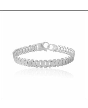 Contemporary Style Silver Link Bracelet