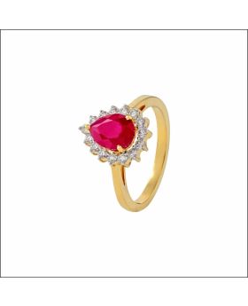 Gleaming Pear Cut Diamond Ring
