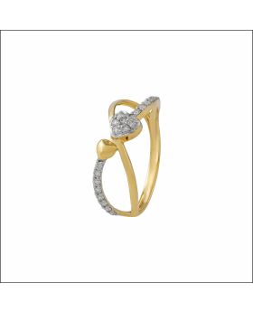 Ethereal Entwined Hearts Diamond Ring