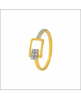Modern Geometric Cluster Set Diamond Ring