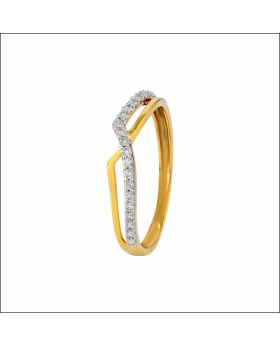 Dazzling Crossover Pattern Diamond Ring