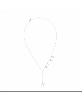 Dainty Sterling Silver Alphabet M Pendant Chain