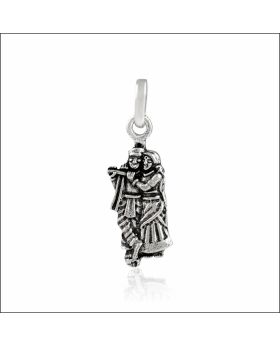 Ornate Radha Krishna Sterling Silver Locket 