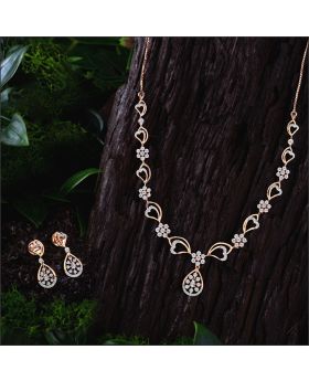 Radiant Heartdrop Diamond Necklace Set