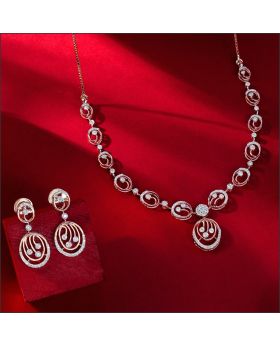 Opulent Loop Diamond Necklace Set