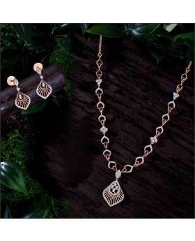 Exquisite Sparkle Diamond Necklace Set