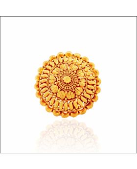 Aisshpra Geru Design Gold Cocktail Ring in 18 Kt Traditional wear Jewellery for Women