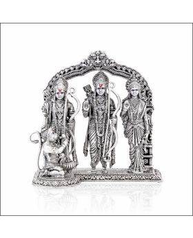 Aisshpra 92.5 Purity Ram Darbar Silver Idol Antique Style Devotional Items